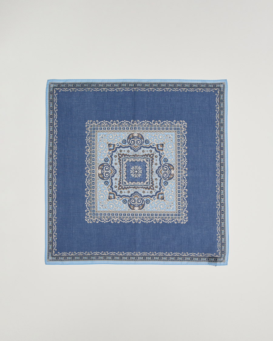 Heren | Sjaals | Amanda Christensen | Cotton Voilé Printed Paisley Bandana Navy