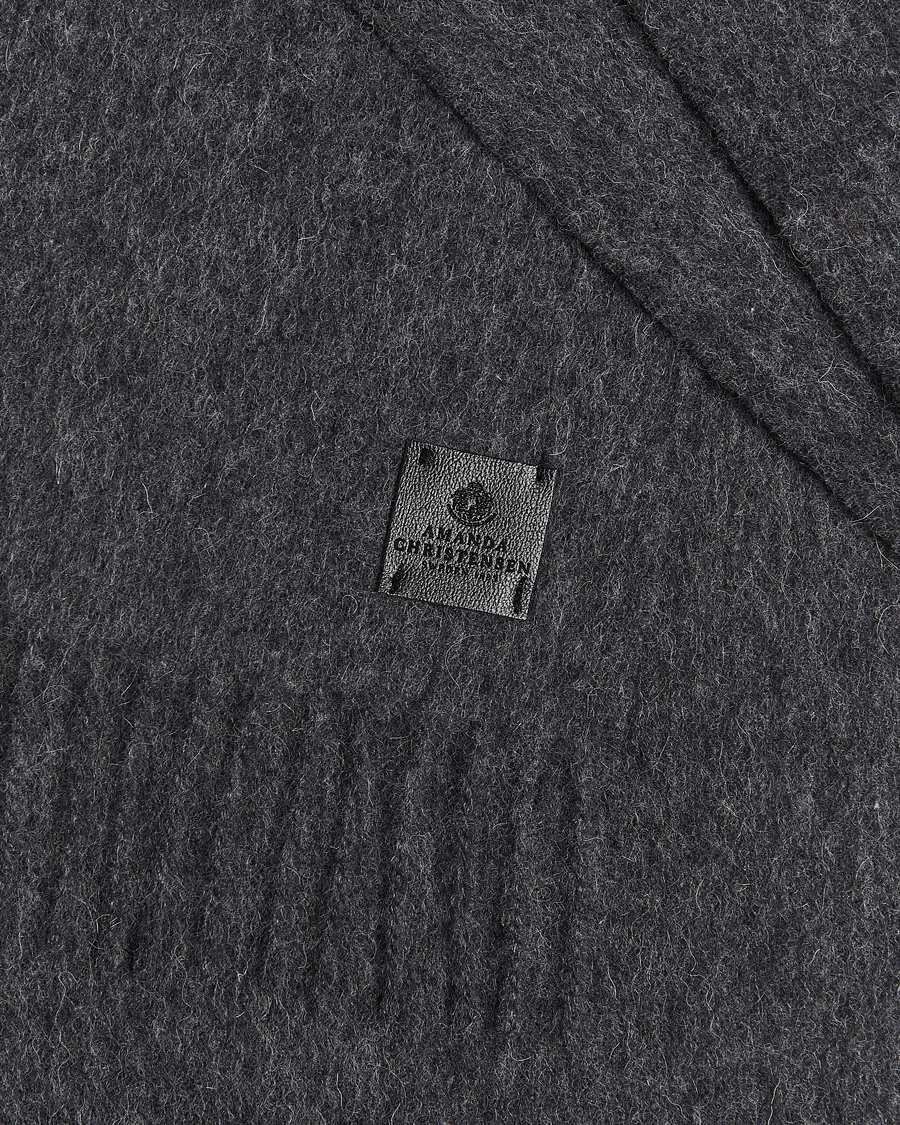 Heren | Sjaals | Amanda Christensen | Merino Wool Scarf Dark Grey Melange
