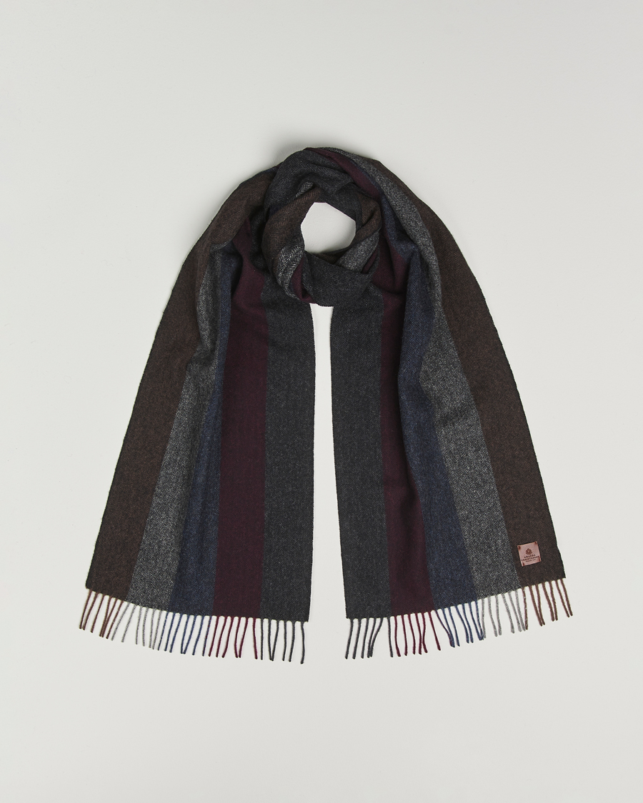 Heren | Sjaals | Amanda Christensen | Merino Wool Herringbone Striped Scarf Multi