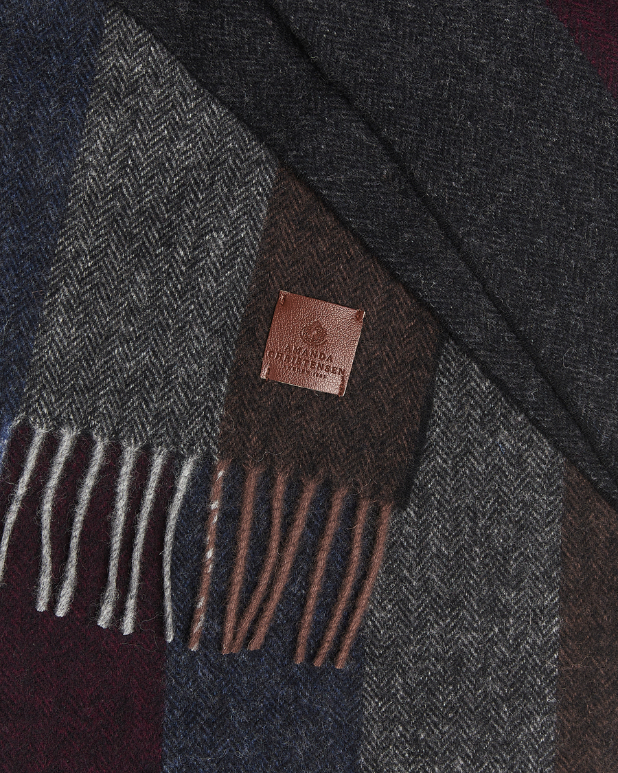 Heren | Sjaals | Amanda Christensen | Merino Wool Herringbone Striped Scarf Multi