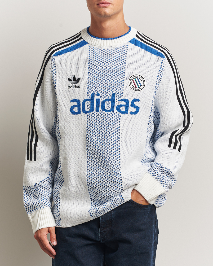 Heren | Truien | adidas Originals | Knitted Football Sweater White