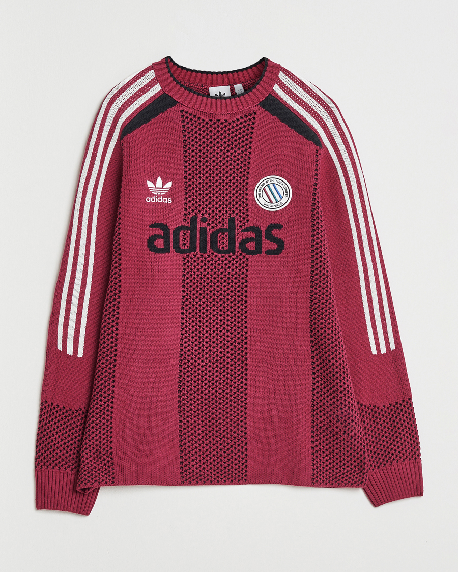 Heren | Truien | adidas Originals | Knitted Football Sweater Legacy Burgundy
