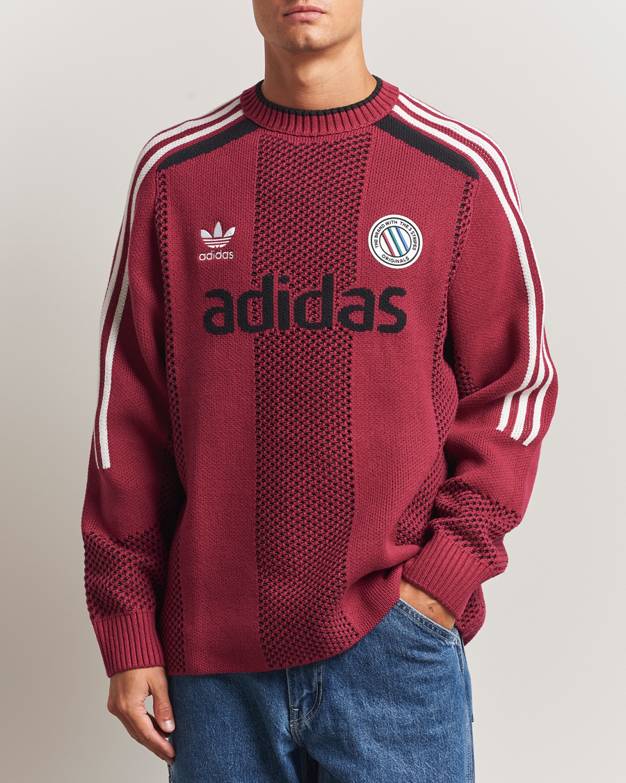 Heren | Truien | adidas Originals | Knitted Football Sweater Legacy Burgundy