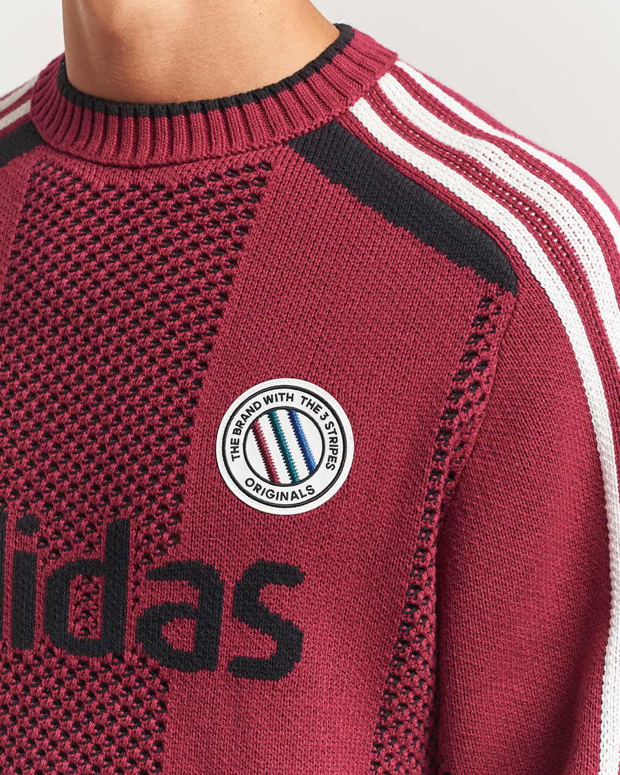 Heren | Truien | adidas Originals | Knitted Football Sweater Legacy Burgundy