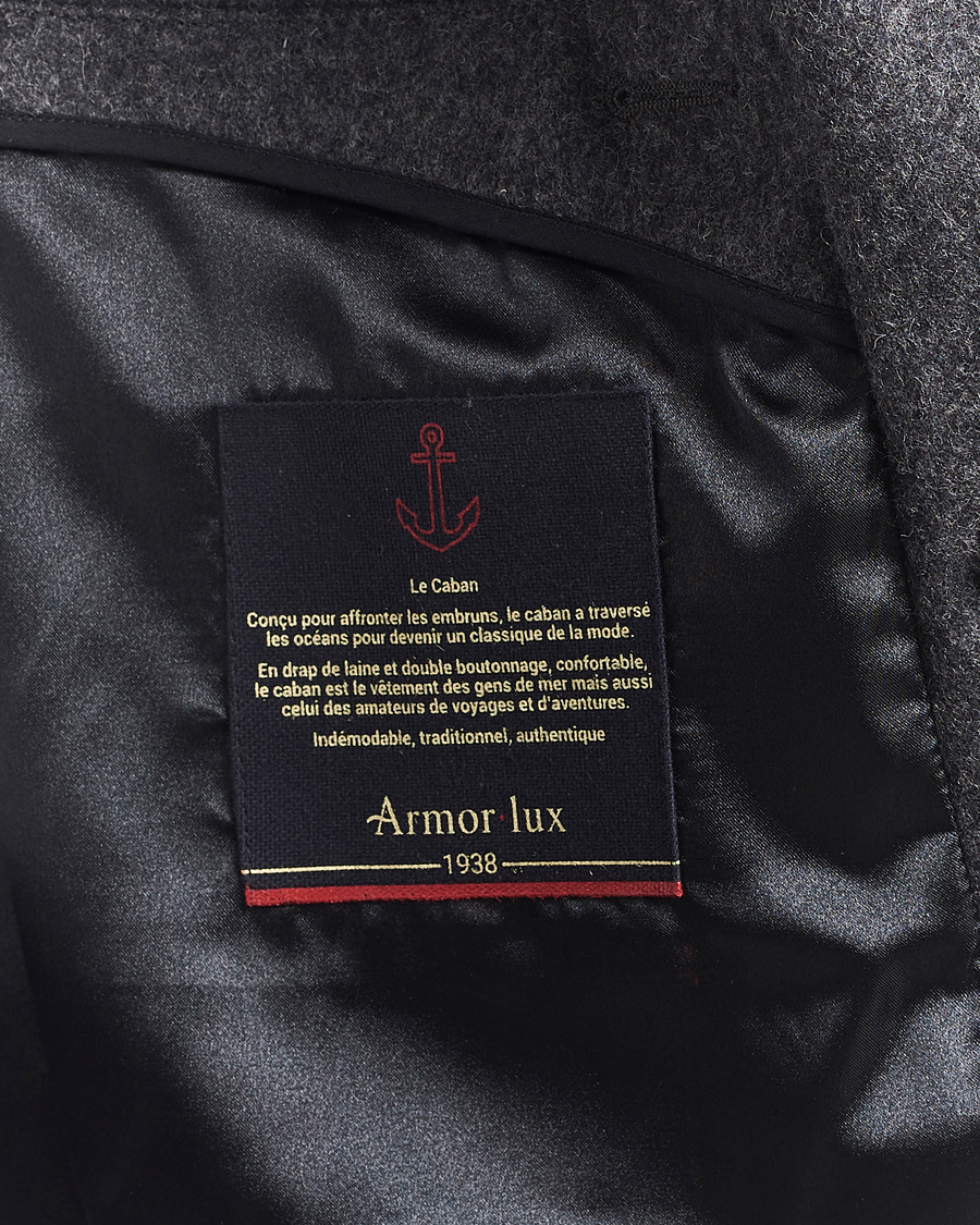 Heren | Jassen | Armor-lux | Kermor Wool Peacoat Grey Melange