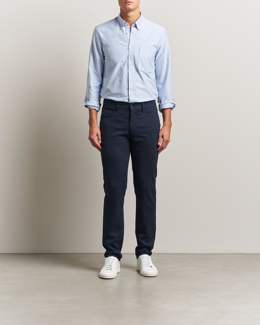 Heren | Broeken | Brax | Cadiz Woo.Look 5-Pocket Pants Universe Blue