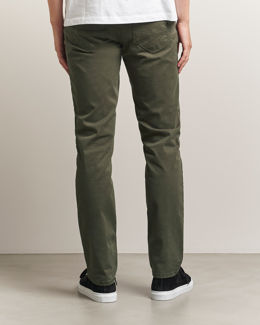 Heren | Broeken | Brax | Cadiz Cotton Satin 5-Pocket Pants Olive