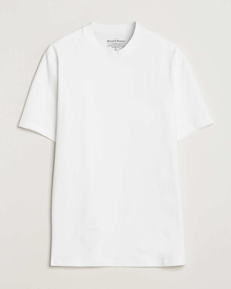Heren | T-shirts | Bread & Boxers | High Neck T-Shirt White