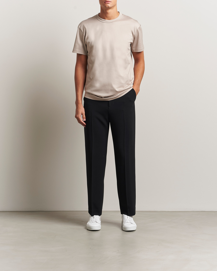Heren | T-shirts | Bread & Boxers | Pima Cotton Crew Neck T-Shirt Greige