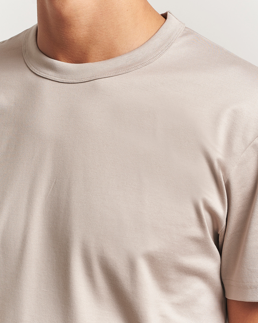 Heren | T-shirts | Bread & Boxers | Pima Cotton Crew Neck T-Shirt Greige