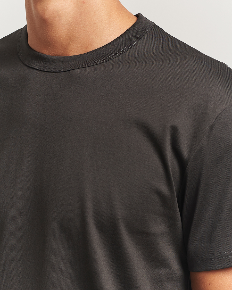 Heren | T-shirts | Bread & Boxers | Pima Cotton Crew Neck T-Shirt Charcoal