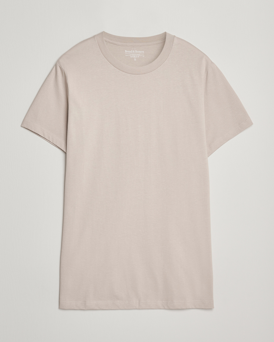 Heren | T-shirts | Bread & Boxers | Crew Neck Regular T-Shirt Greige