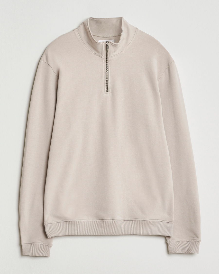 Heren | Truien | Bread & Boxers | Loungewear Half Zip Greige
