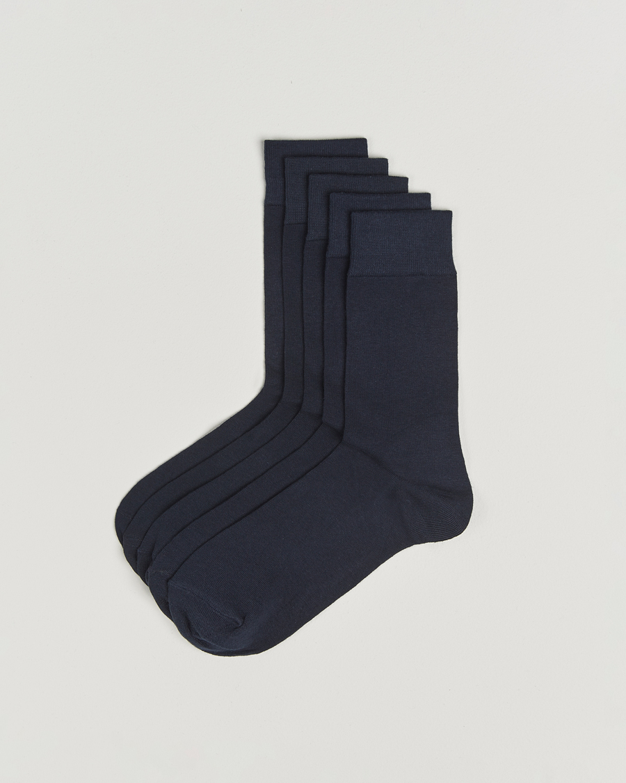 Heren | Ondergoed | Bread & Boxers | 5-Pack Socks Dark Navy