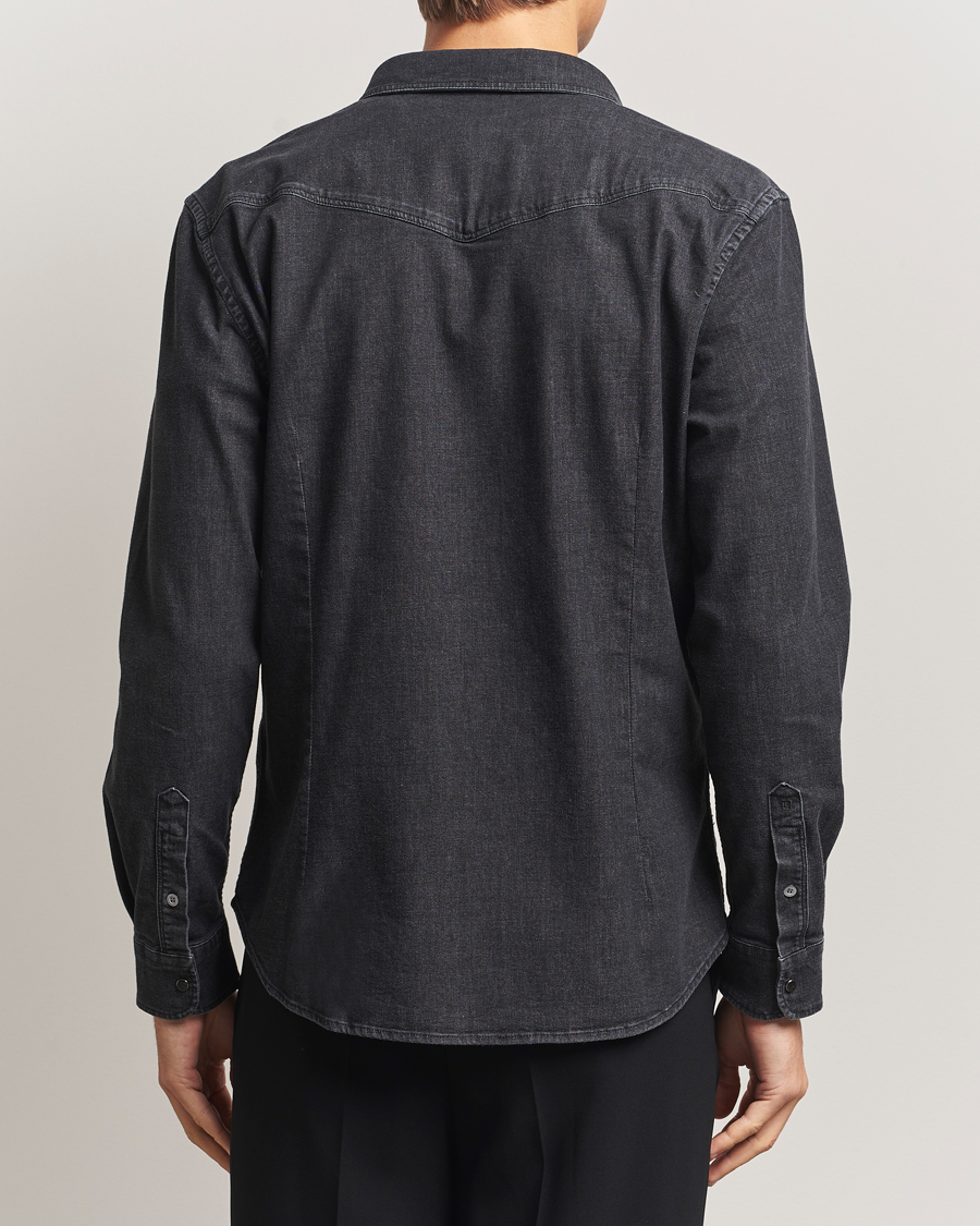 Heren | Overhemden | Dondup | Pocket Denim Shirt Washed Black