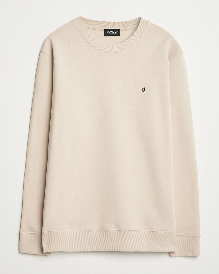 Heren | Truien | Dondup | Logo Crew Neck Sweatshirt Ecru