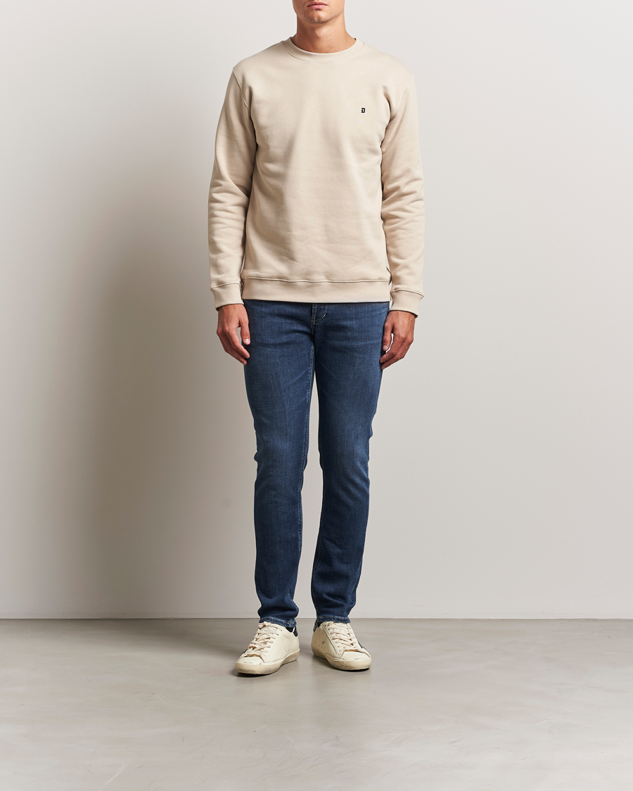 Heren | Truien | Dondup | Logo Crew Neck Sweatshirt Ecru
