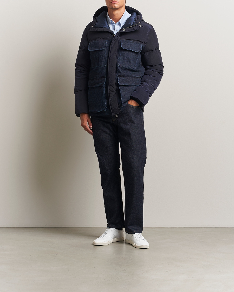 Heren | Jassen | Dondup | Puffy Hooded Down Jacket Navy