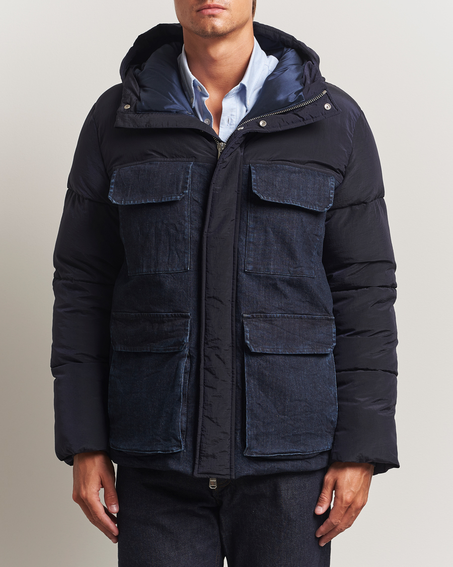 Heren | Jassen | Dondup | Puffy Hooded Down Jacket Navy