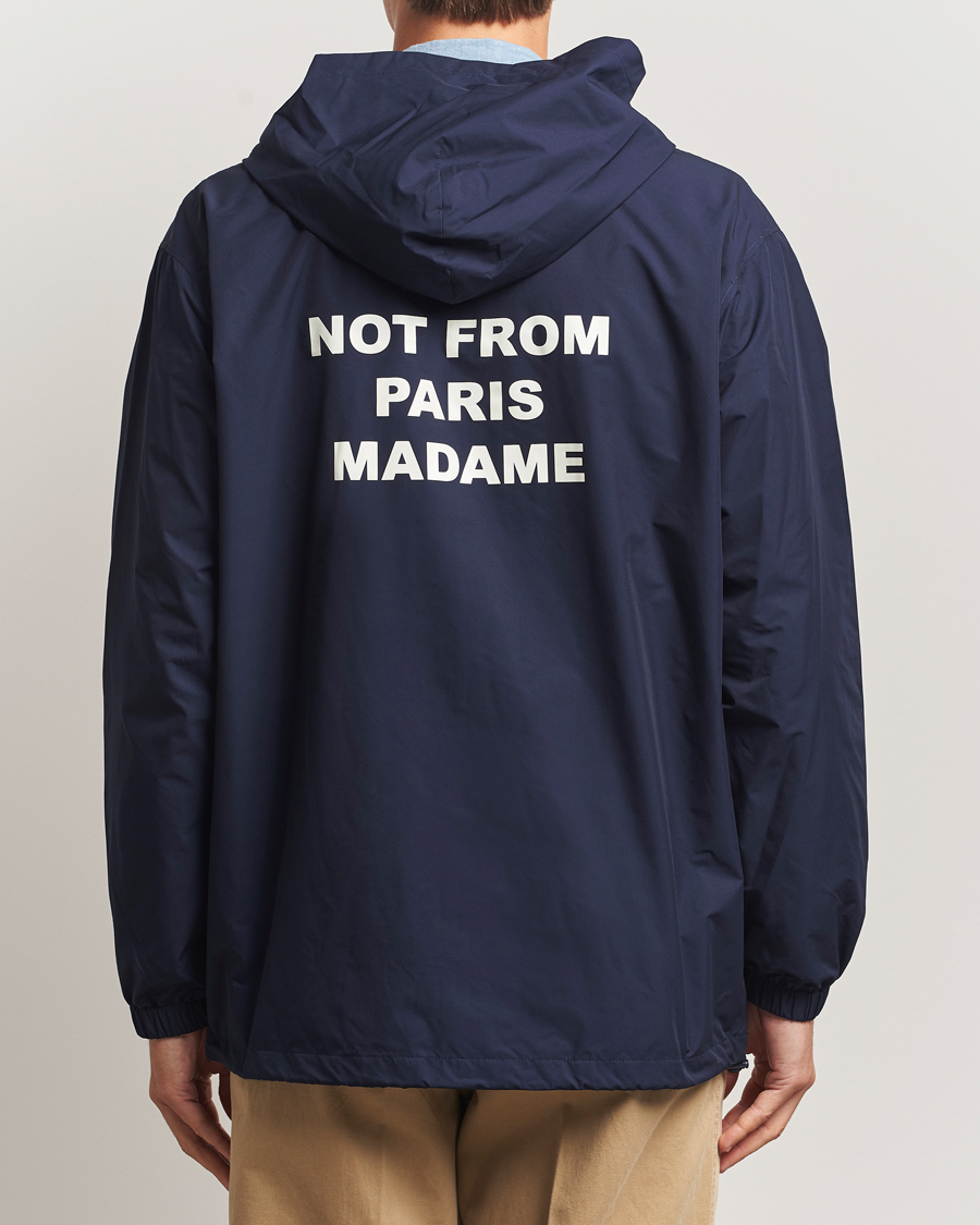 Heren | Jassen | Drôle de Monsieur | La Veste Capuche Slogan Jacket Navy