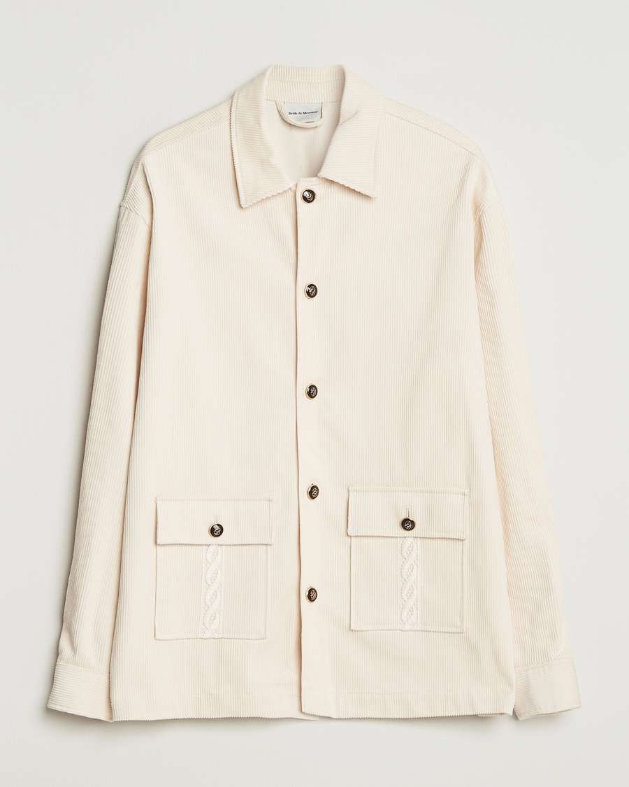Heren | Overhemden | Drôle de Monsieur | Corduroy Overshirt Ecru