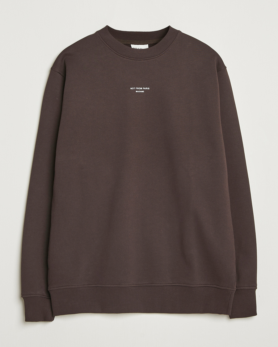 Heren | Truien | Drôle de Monsieur | Classic Slogan Sweatshirt Dark Brown