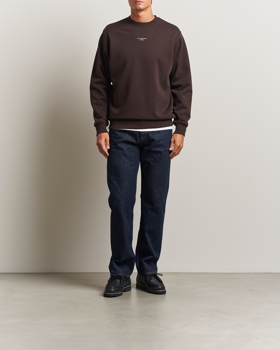 Heren | Truien | Drôle de Monsieur | Classic Slogan Sweatshirt Dark Brown