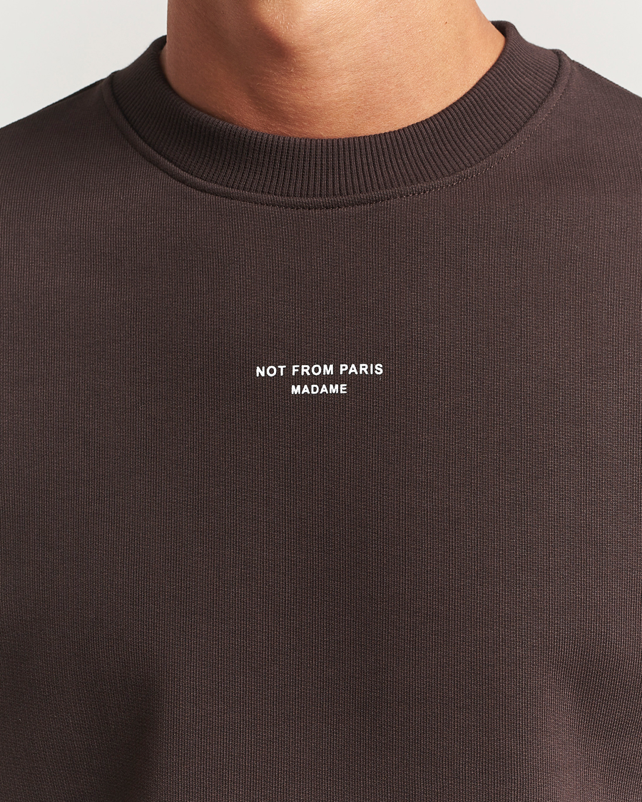 Heren | Truien | Drôle de Monsieur | Classic Slogan Sweatshirt Dark Brown