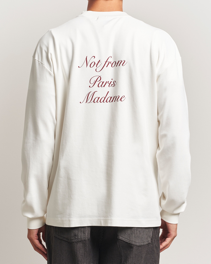 Heren | T-shirts | Drôle de Monsieur | Slogan Calligraphy Long Sleeve T-shirt Off White