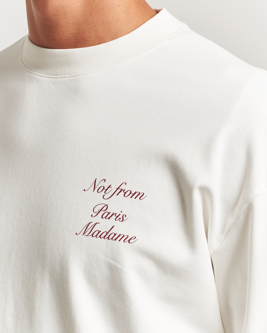 Heren | T-shirts | Drôle de Monsieur | Slogan Calligraphy Long Sleeve T-shirt Off White