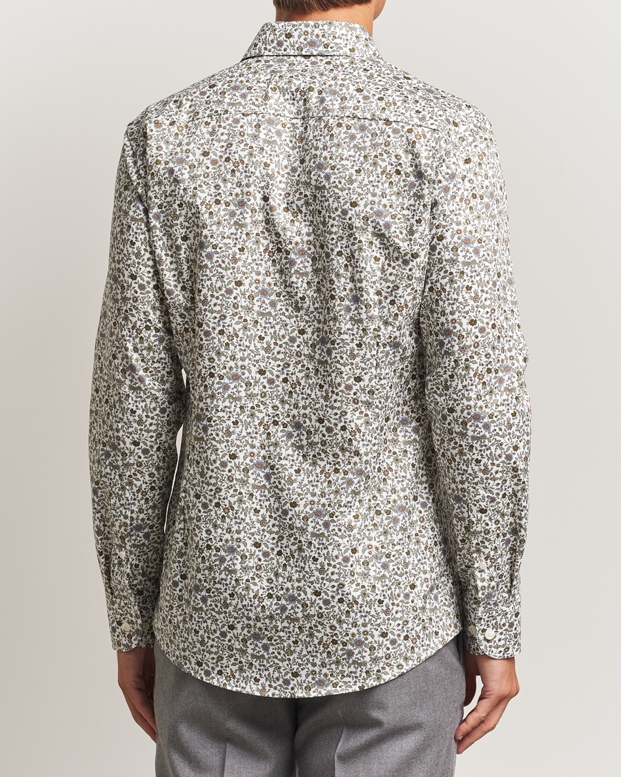 Heren | Overhemden | Eton | Slim Fit Signature Twill Floral Print Shirt White