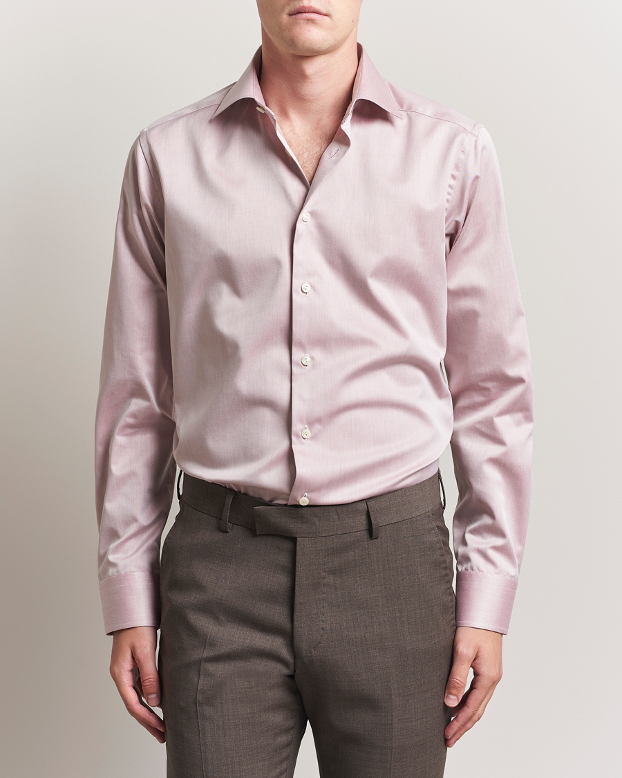 Heren | Overhemden | Eton | Slim Fit Signature Twill Shirt Brown