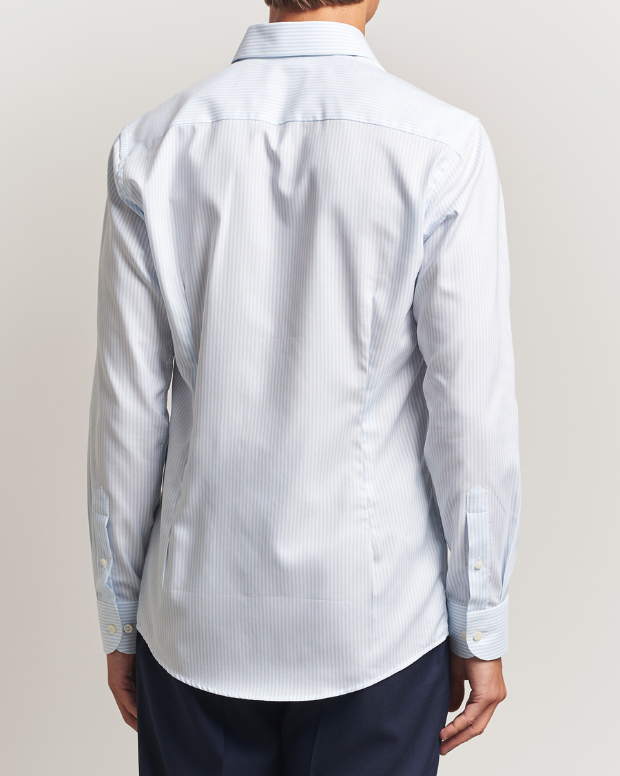 Heren | Overhemden | Eton | Slim Fit Bengal Striped Oxford Shirt Light Blue