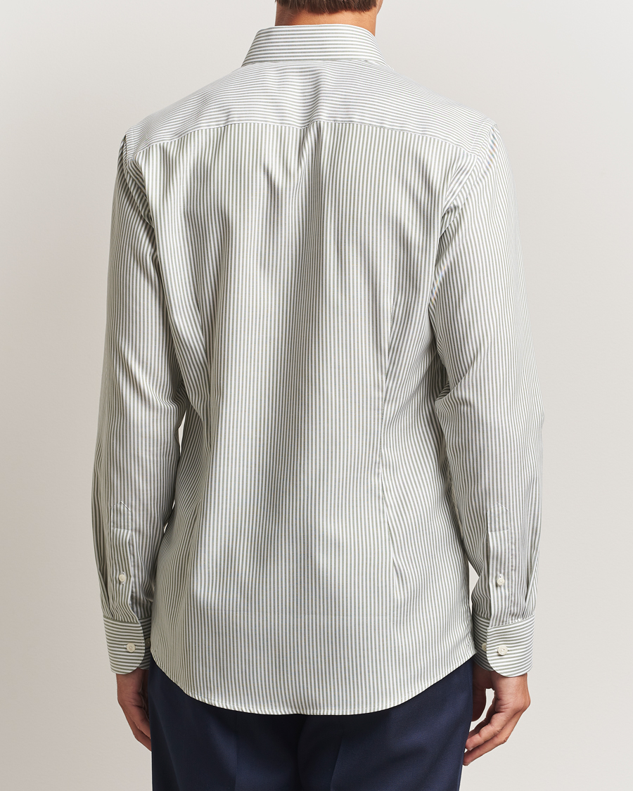 Heren | Overhemden | Eton | Slim Fit Bengal Striped Oxford Shirt Green