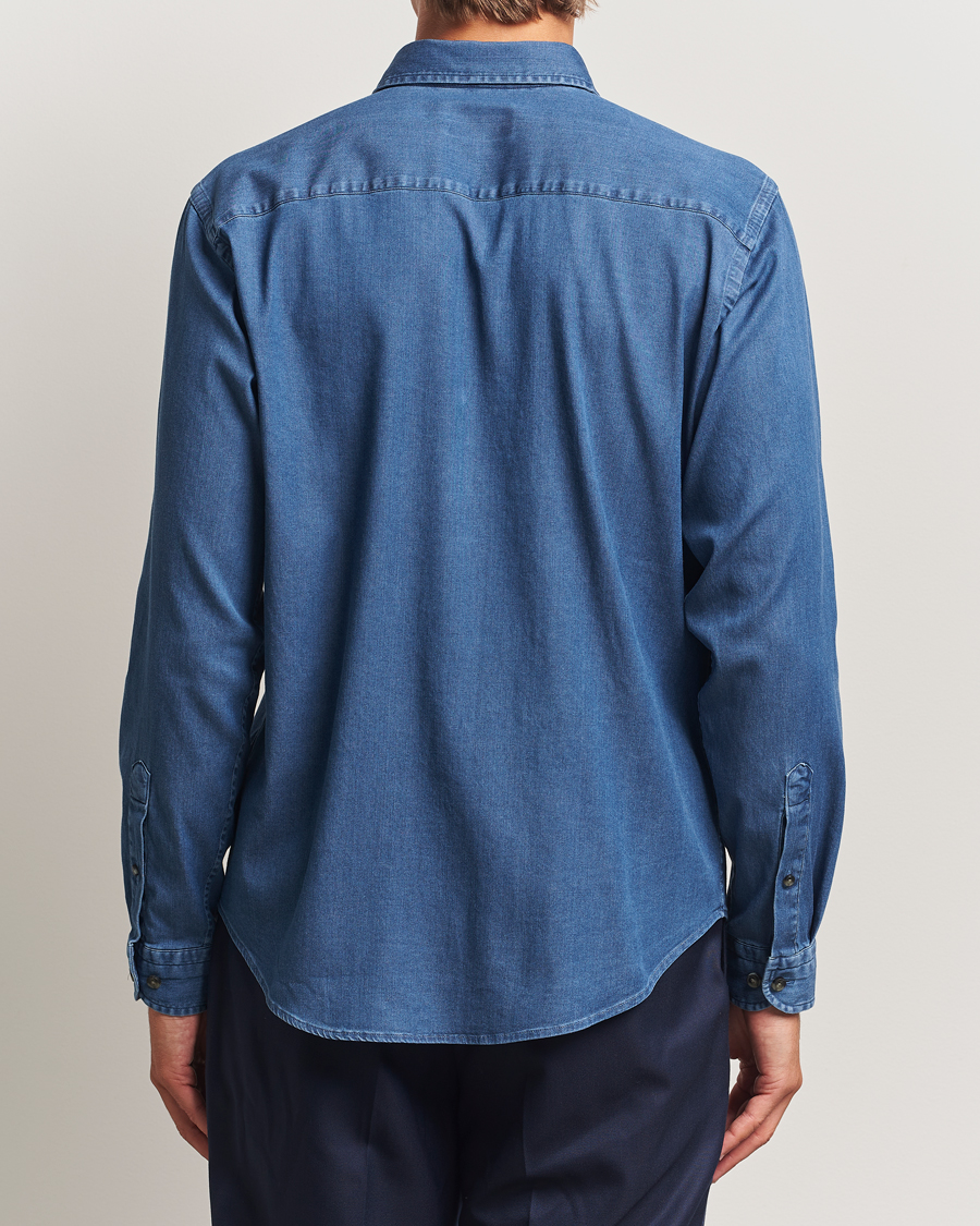 Heren | Overhemden | Eton | Casual Fit Denim Shirt Dark Wash