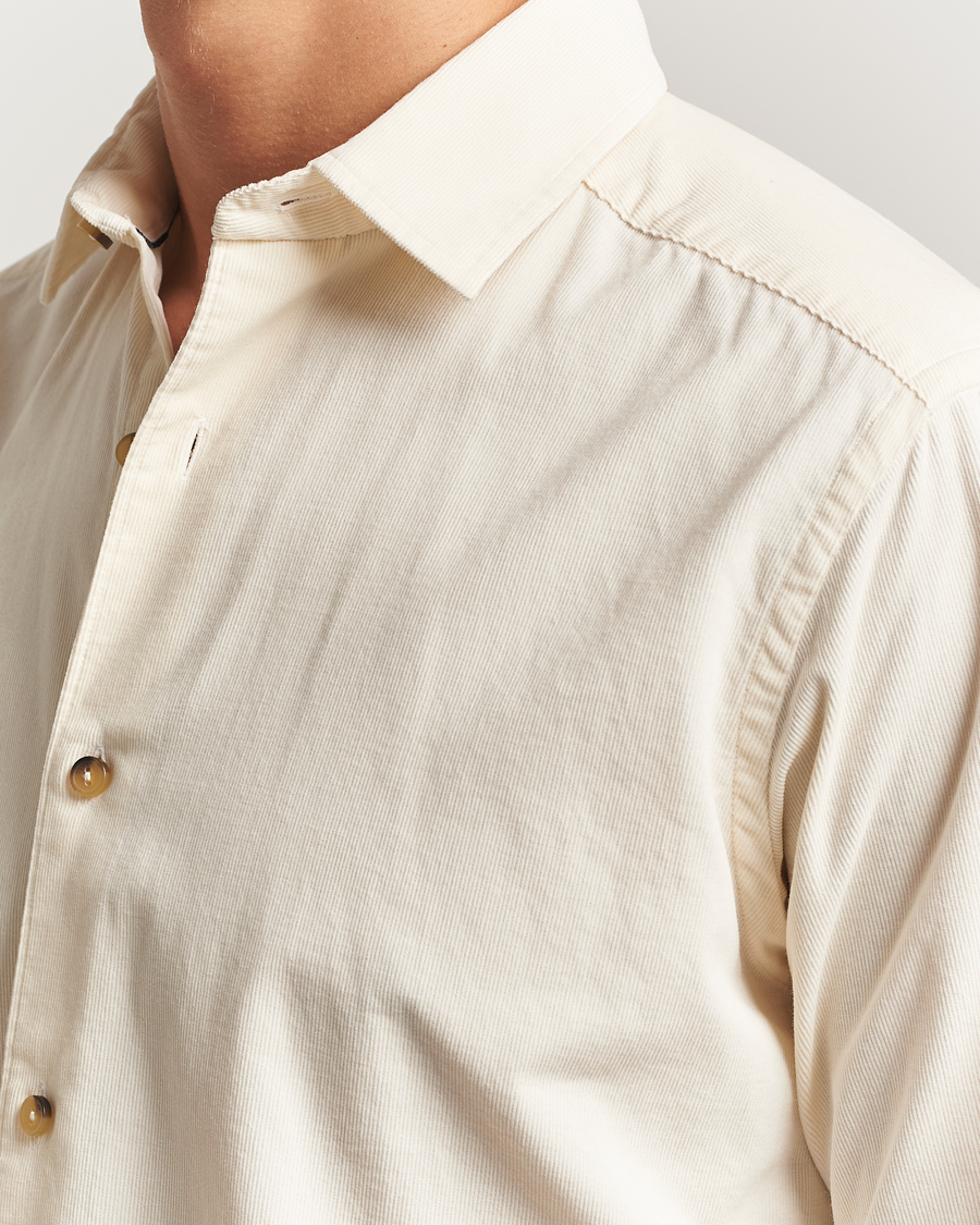 Heren | Overhemden | Eton | Casual Fit Corduroy Shirt Off White