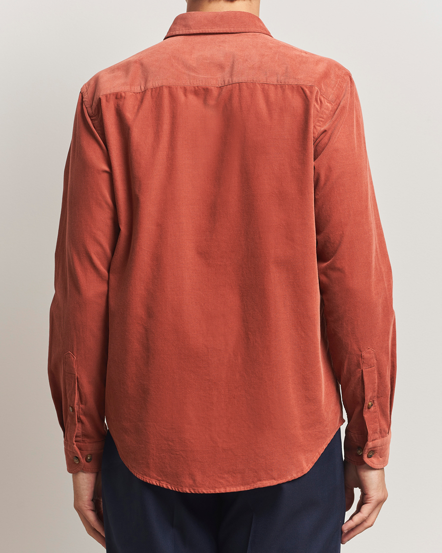 Heren | Overhemden | Eton | Casual Fit Corduroy Shirt Rust Red