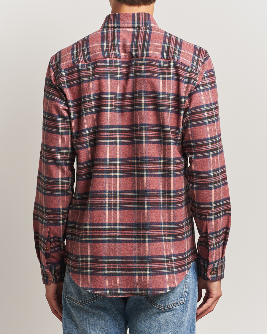 Heren | Overhemden | Eton | Casual Fit Checked Flannel Shirt Red Multi