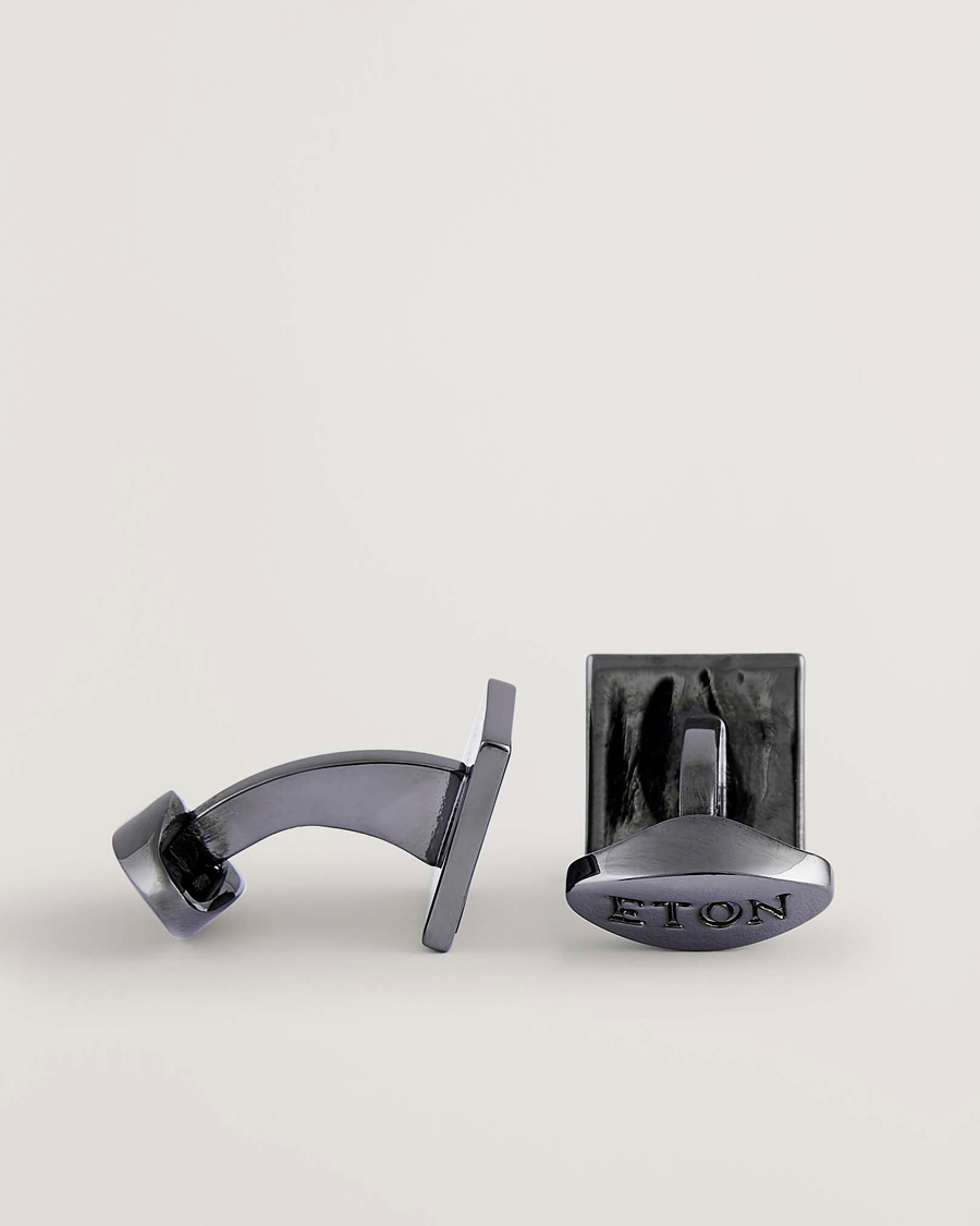 Heren | Manchetknopen | Eton | Mother of Pearl Cufflink Dark Grey