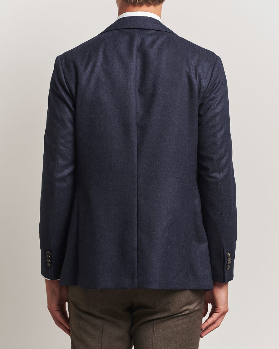 Heren | Blazers | Eton | Wool Flannel Patch Pocket Blazer Navy