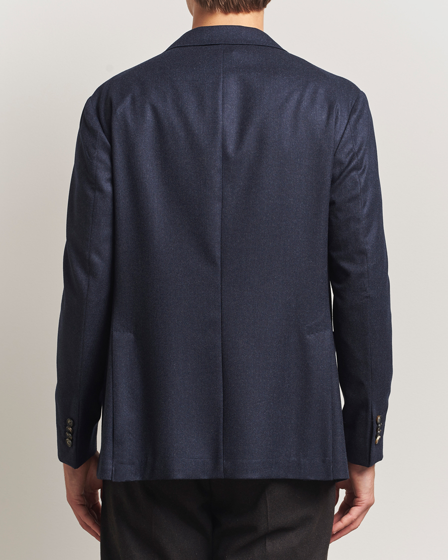 Heren | Blazers | Eton | Wool Flannel Patch Pocket Blazer Navy