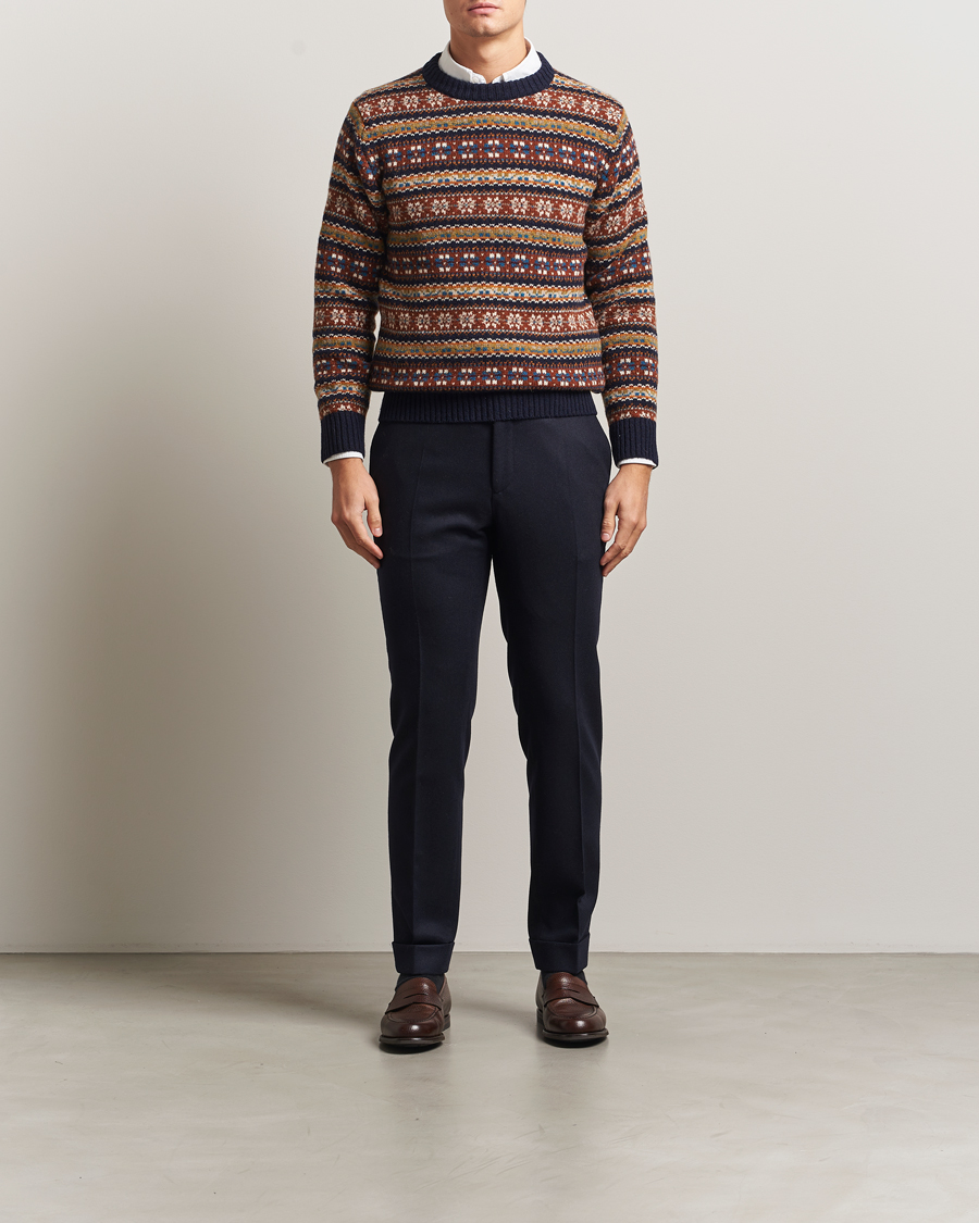 Heren | Truien | Eton | Wool Knitted Fair Isle Sweater Multi