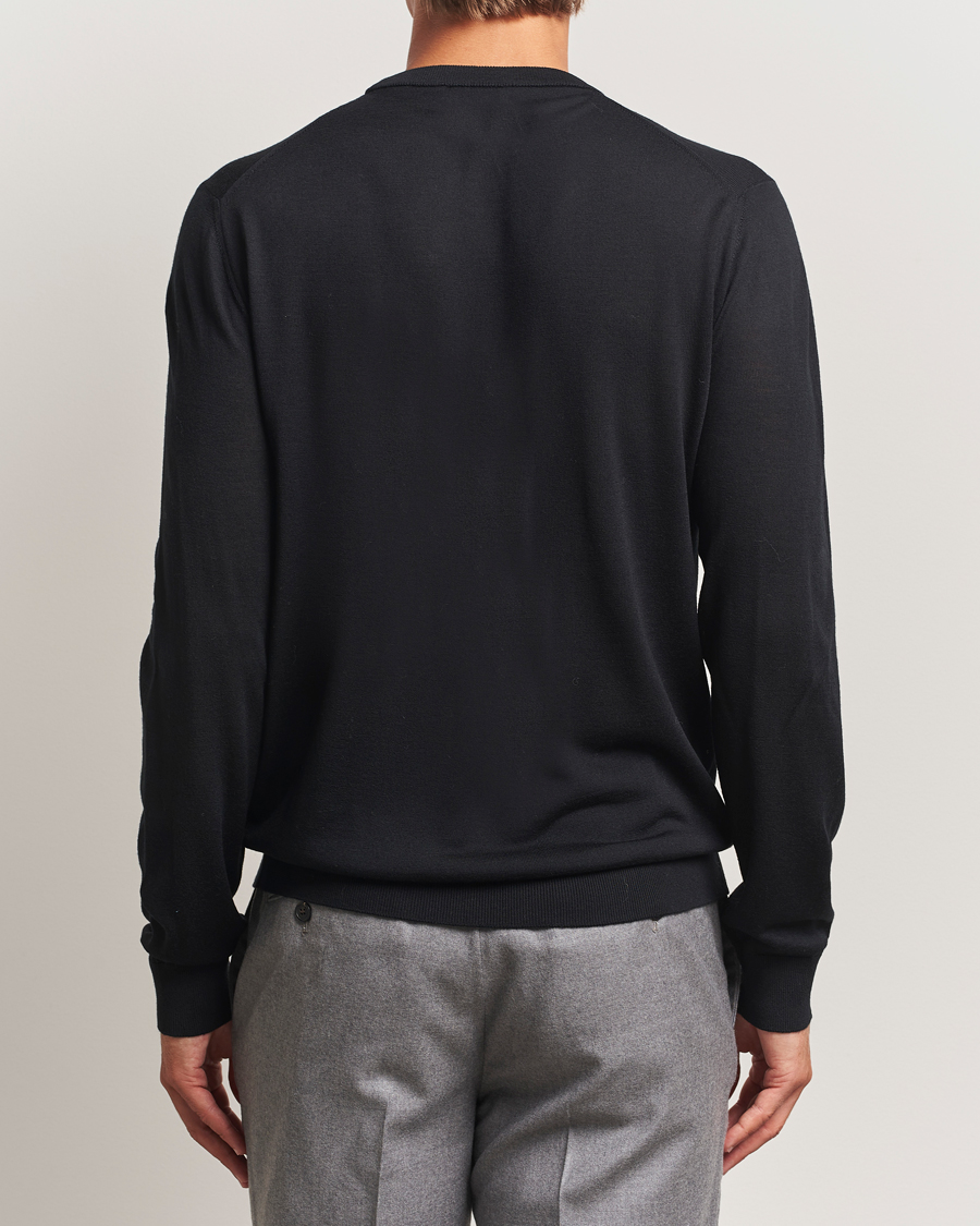 Heren | Truien | Eton | Merino Knitted Crew Neck Black