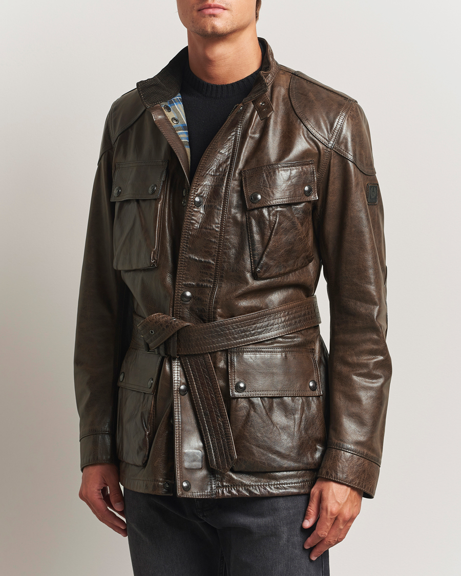Heren | Jassen | Belstaff | Trailmaster Panther Leather Jacket Dark Earth
