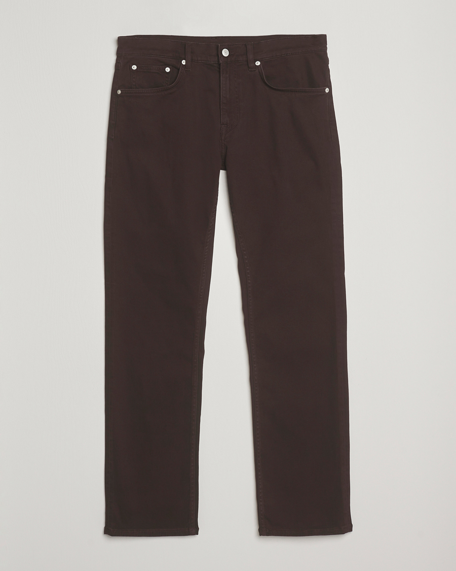Heren | Broeken | GANT | Regular Fit Moleskin 5-Pocket Trousers Deep Brown