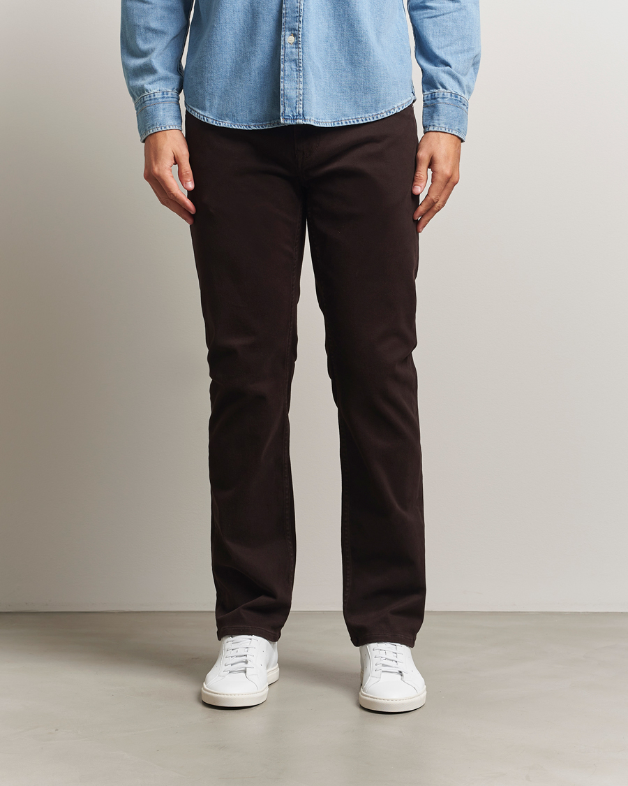 Heren | Broeken | GANT | Regular Fit Moleskin 5-Pocket Trousers Deep Brown