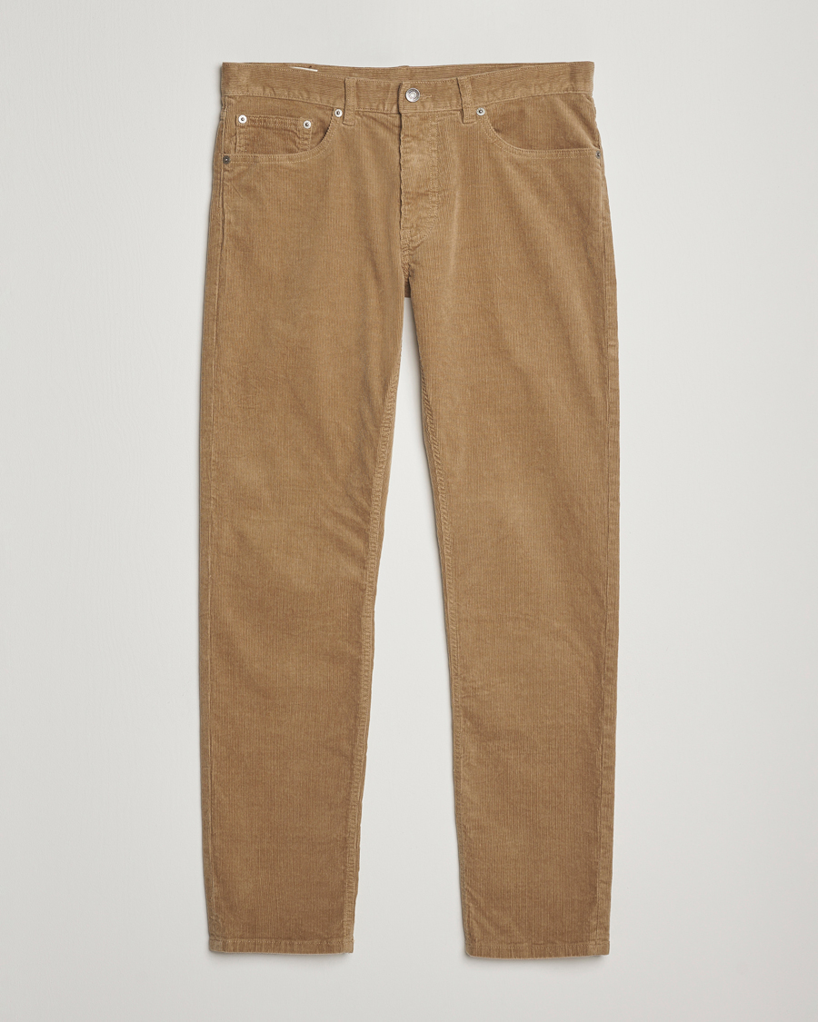Heren | Broeken | GANT | Cord 5-Pocket Jeans Light Taupe