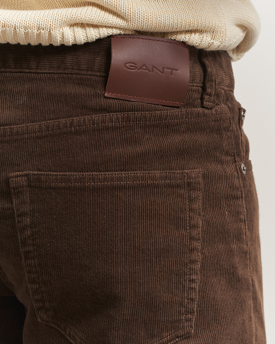 Heren | Broeken | GANT | Cord 5-Pocket Jeans Rich Brown