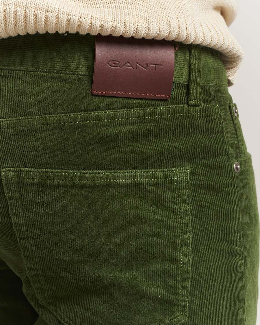 Heren | Broeken | GANT | Cord 5-Pocket Jeans Country Green