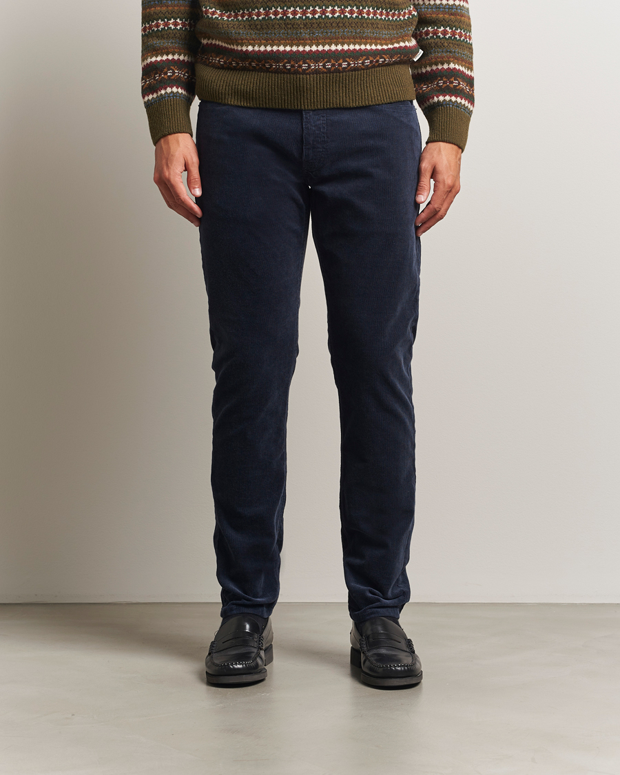 Heren | Broeken | GANT | Cord 5-Pocket Jeans Evening Blue